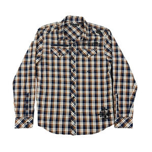 Affliction Black Premium Embroidered Long Sleeve Button Shirt‎ XL Plaid